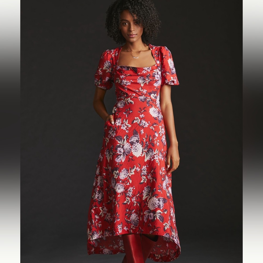 Maeve Red Floral Dress